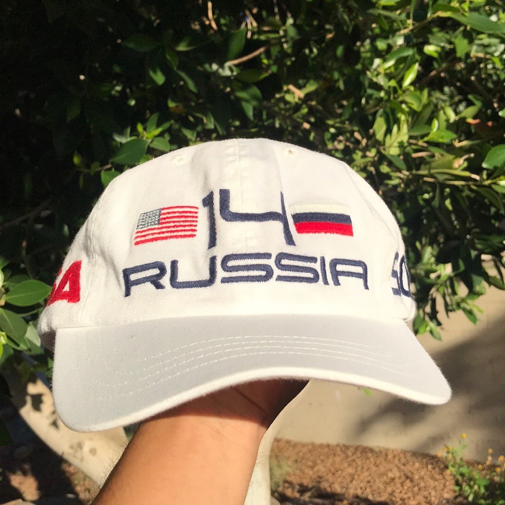 🔥Vintage USA/Russia Polo Hat